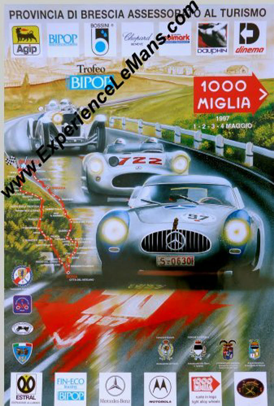 Original 1997 Mille Miglia Poster